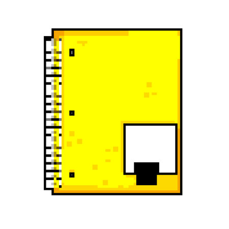 template notebook game pixel art vector illustrationのイラスト素材