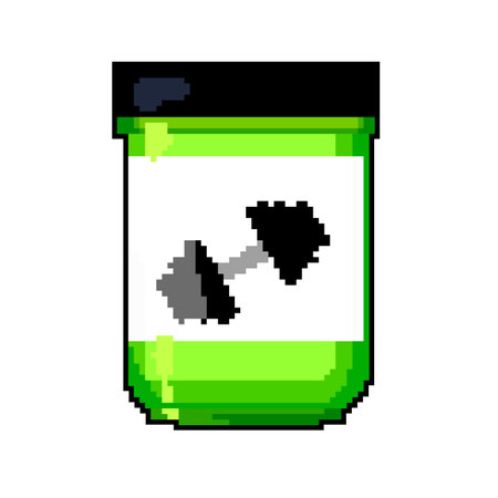 training nutrition sport game pixel art vector illustrationのイラスト素材