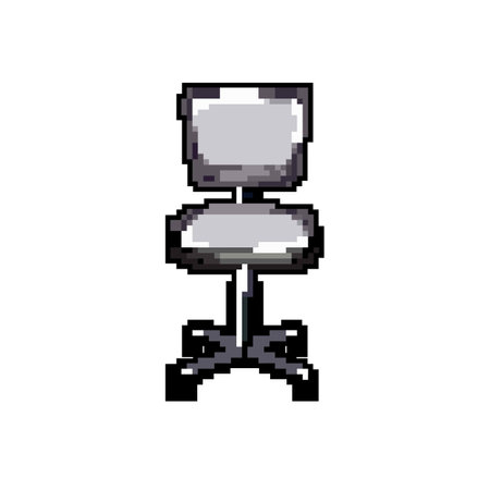furnoture office chair game pixel art vector illustrationのイラスト素材