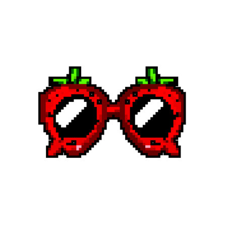 fun party glasses game pixel art vector illustrationのイラスト素材