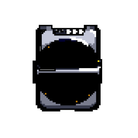 black partybox sound game pixel art vector illustrationのイラスト素材