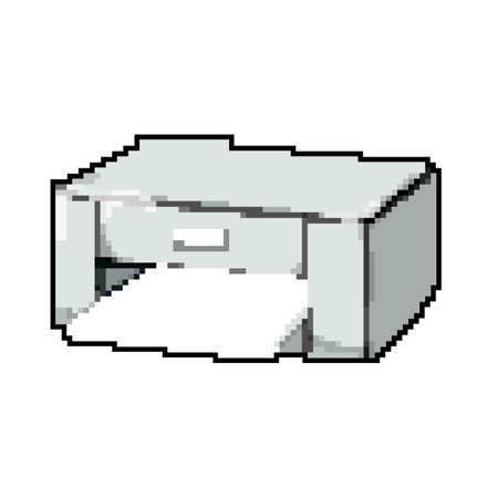 computer printer paper game pixel art vector illustrationのイラスト素材
