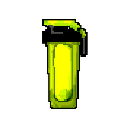 drink protein shaker game pixel art vector illustrationのイラスト素材