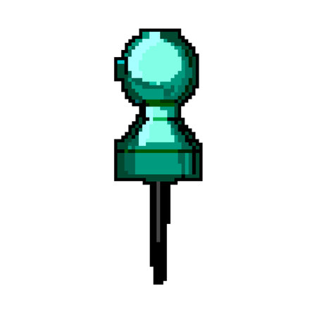 office push pin game pixel art vector illustrationのイラスト素材