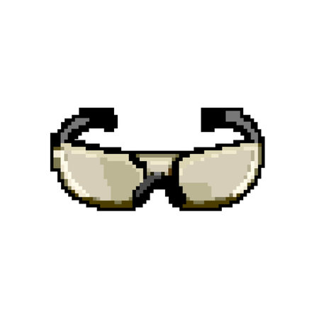 equipment safety glasses game pixel art vector illustrationのイラスト素材