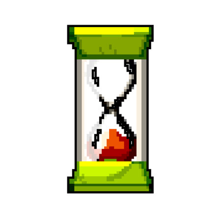 watch sandglass hourglass game pixel art vector illustrationのイラスト素材