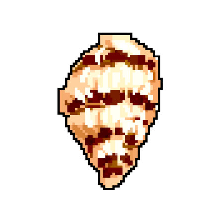 summer sea shell game pixel art vector illustrationのイラスト素材