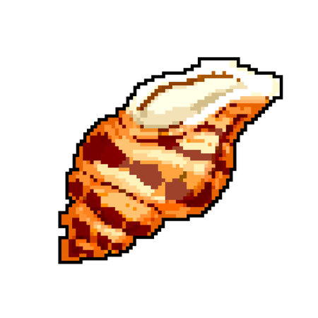 conch sea shell game pixel art vector illustrationのイラスト素材