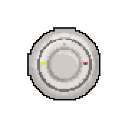 monoxide smoke detector game pixel art vector illustrationのイラスト素材