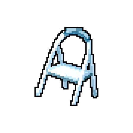 service step ladder safety game pixel art vector illustrationのイラスト素材