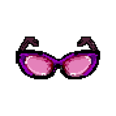female sunglasses women game pixel art vector illustrationのイラスト素材