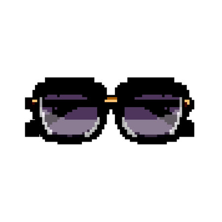 stylish sunglasses women game pixel art vector illustrationのイラスト素材