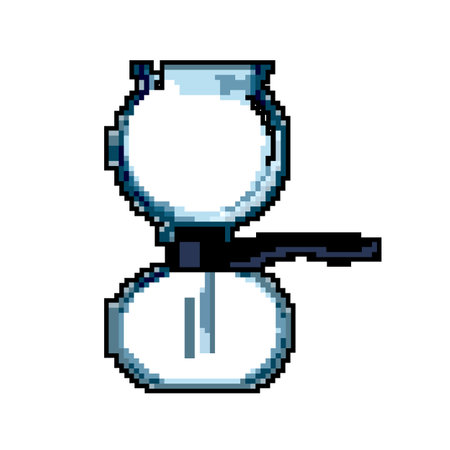 drink syphon coffee maker game pixel art vector illustrationのイラスト素材