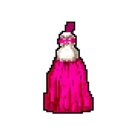 fabric tassel rope game pixel art vector illustrationのイラスト素材