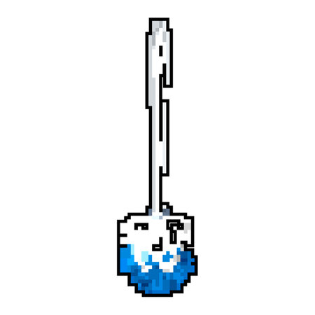 wc toilet brush game pixel art vector illustrationのイラスト素材