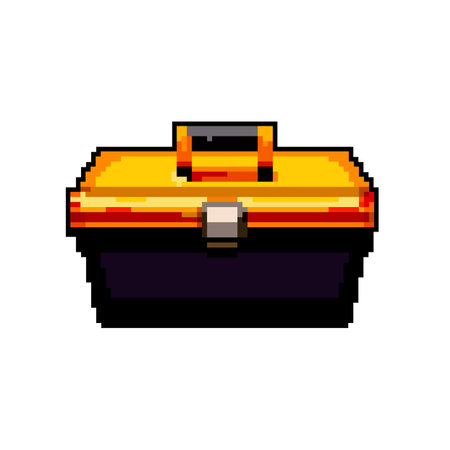 equipment toolbox repair game pixel art vector illustrationのイラスト素材