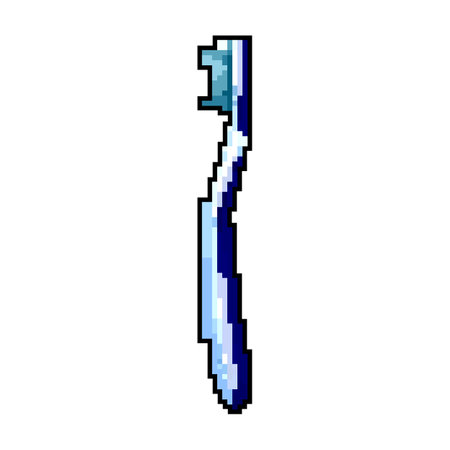 dentist tooth brush game pixel art vector illustrationのイラスト素材