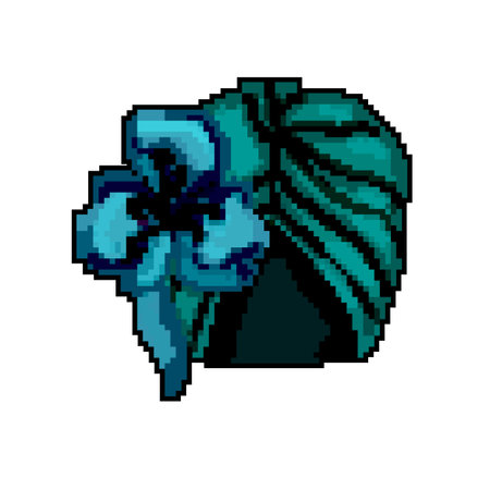 traditional turban indian game pixel art vector illustrationのイラスト素材