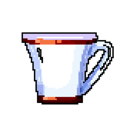 drink vintage cup game pixel art vector illustrationのイラスト素材