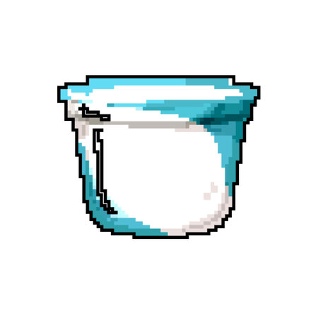 healthy yogurt package game pixel art vector illustrationのイラスト素材