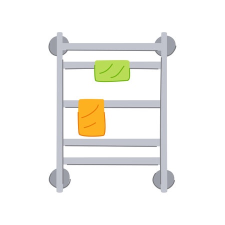 radiator heater towel cartoon vector illustrationのイラスト素材