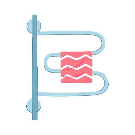 house heater towel cartoon vector illustrationのイラスト素材
