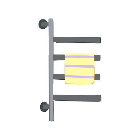 chrome heater towel cartoon vector illustrationのイラスト素材
