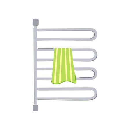 electric heater towel cartoon vector illustrationのイラスト素材