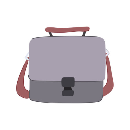suitcase laptop bag cartoon vector illustrationのイラスト素材
