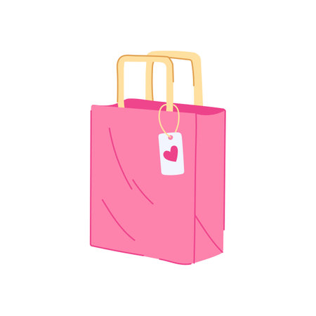 mockup paper bag cartoon vector illustrationのイラスト素材
