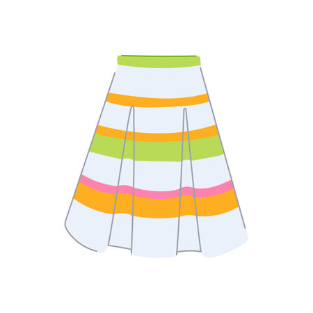 fabric skirt fashion cartoon vector illustrationのイラスト素材