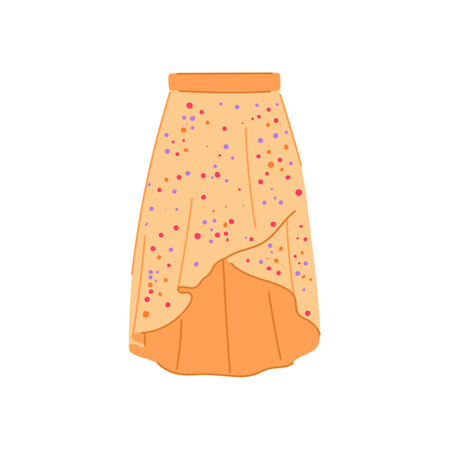 girl skirt fashion cartoon vector illustrationのイラスト素材
