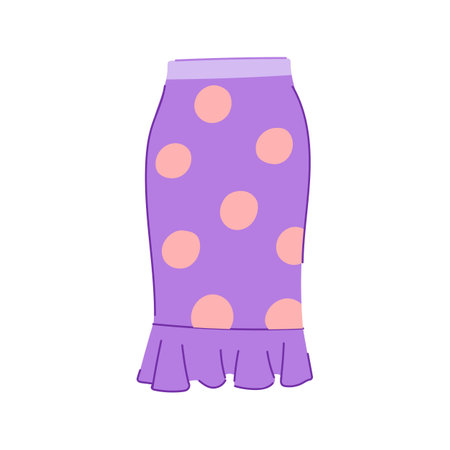 template skirt fashion cartoon vector illustrationのイラスト素材
