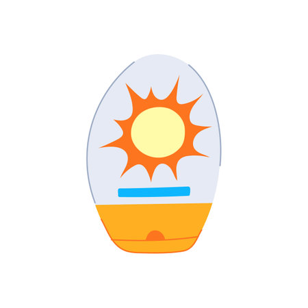 skin sun cream cartoon vector illustrationのイラスト素材
