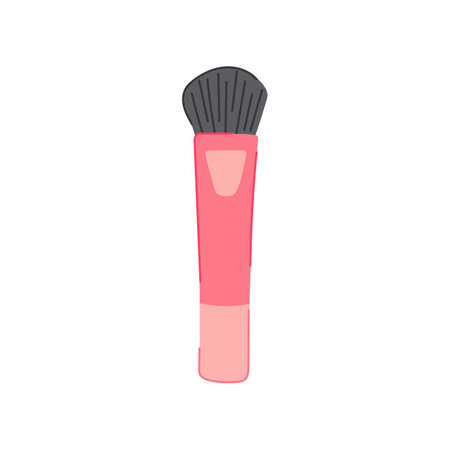 black cosmetic brush cartoon vector illustrationのイラスト素材