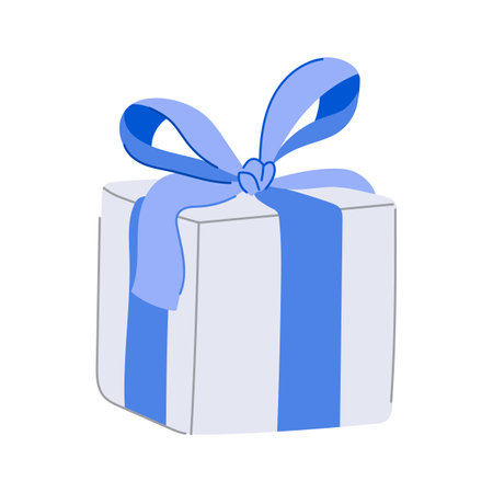 holiday gift box cartoon vector illustrationのイラスト素材