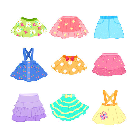 skirt baby set cartoon vector illustrationのイラスト素材