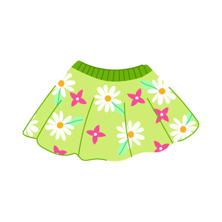 wear skirt baby cartoon vector illustrationのイラスト素材