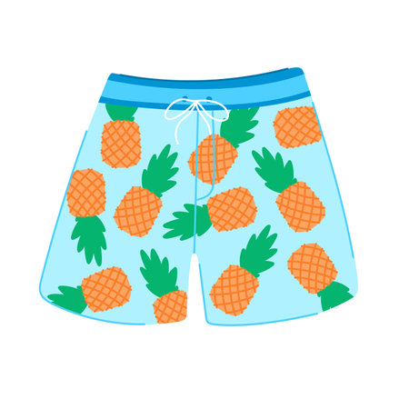 bikini swimsuit men cartoon vector illustrationのイラスト素材