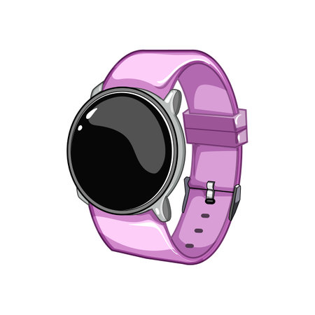 wrist fitness bracelet cartoon vector illustrationのイラスト素材
