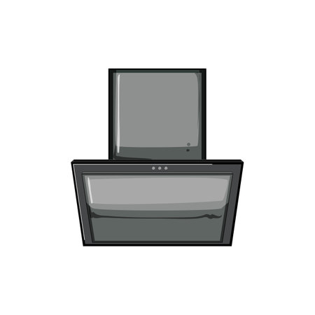 contemporary range hood cartoon vector illustrationのイラスト素材