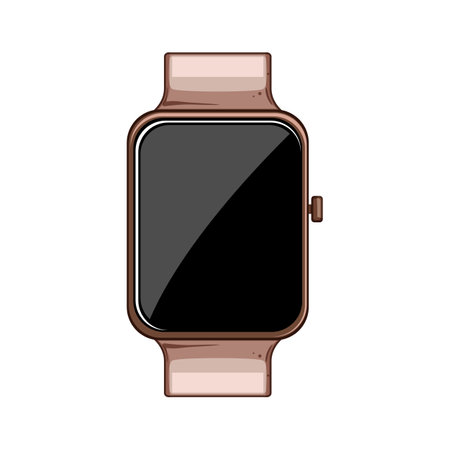 clock smart watch cartoon vector illustrationのイラスト素材