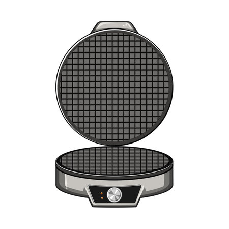 maker waffle iron cartoon vector illustrationのイラスト素材