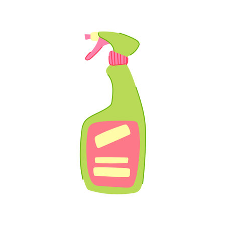 product bathroom cleaner cartoon vector illustrationのイラスト素材