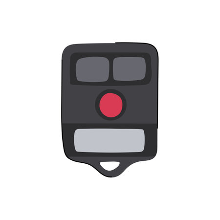 automobile car key cartoon vector illustrationのイラスト素材