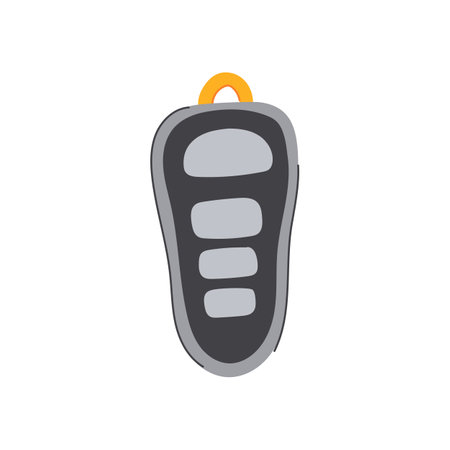 safety car key cartoon vector illustrationのイラスト素材