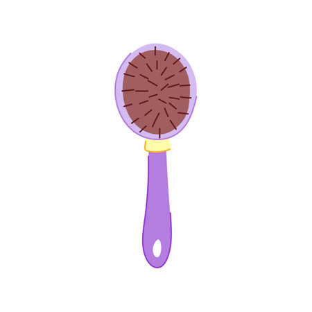 salon hair brush cartoon vector illustrationのイラスト素材