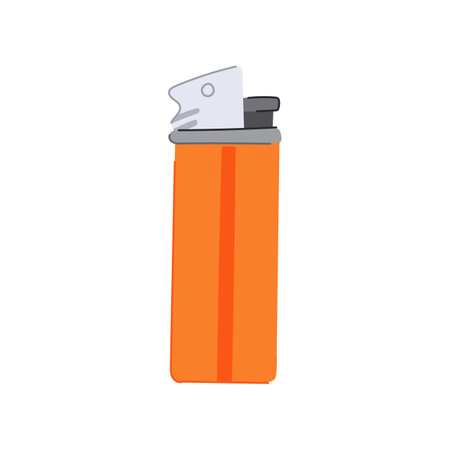 flame lighter fire cartoon vector illustrationのイラスト素材