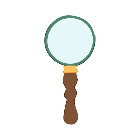 search magnifying glass cartoon vector illustrationのイラスト素材