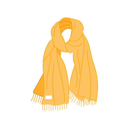 young scarf women cartoon vector illustrationのイラスト素材